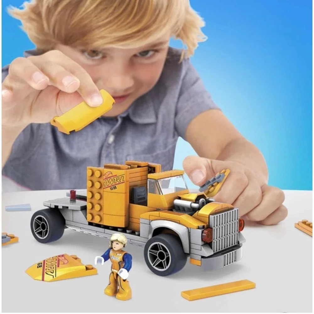 Mega Construx Hot Wheels Twinduction Hauler Pack Building Set 355 Pieces Ages 5+